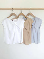 純色寬肩扭結背心