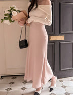 半身魚尾緞面裙