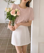 柔和蕾絲波浪上衣