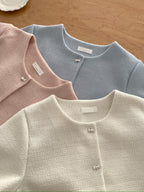 Little bow short sleeve blazer