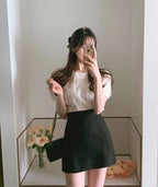 柔和蕾絲波浪上衣