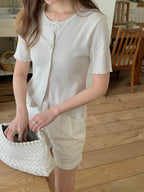 Ruffles Cotton Round Neck Top
