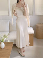 半身魚尾緞面裙