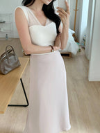 仙氣拼紗肩帶V領背心