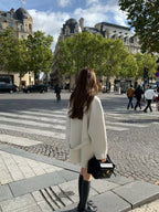 【OUNCE】French Chic Oversized Wool Raglan-sleeve Handmade Coat