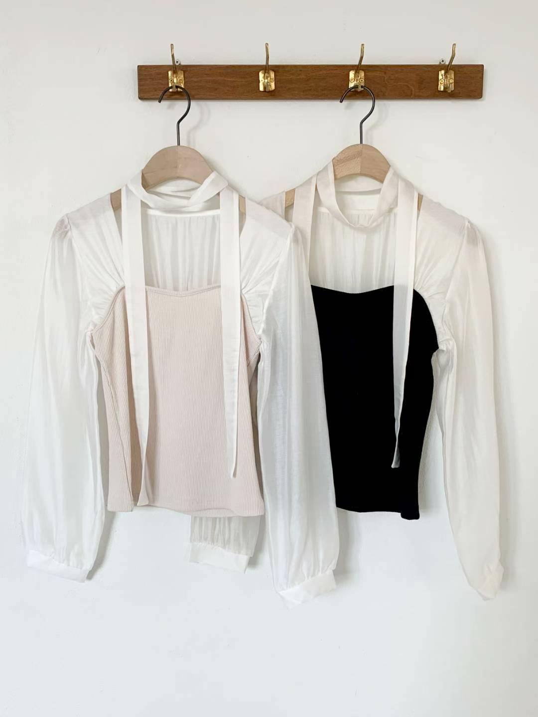 Sweetheart neckline chiffon top