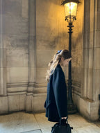 【OUNCE】French Chic Oversized Wool Raglan-sleeve Handmade Coat