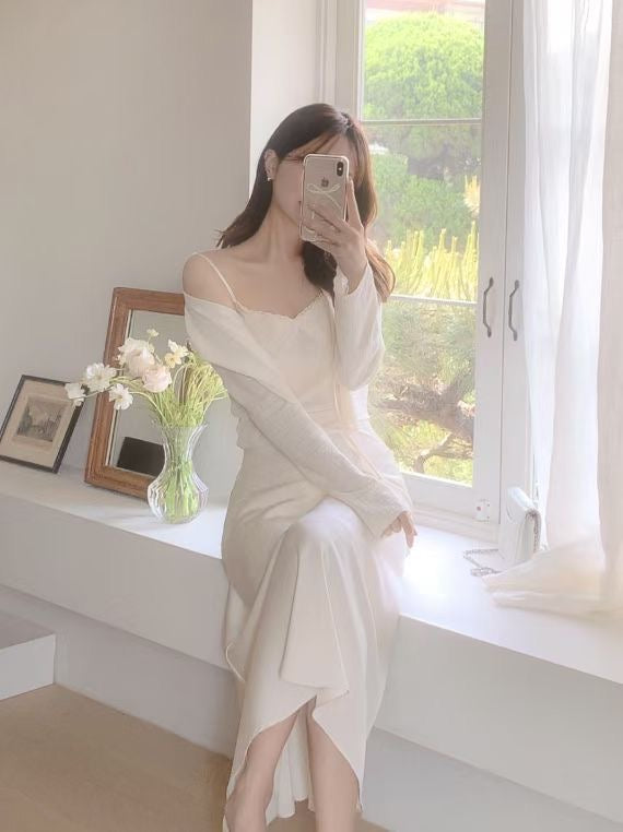 半身魚尾緞面裙