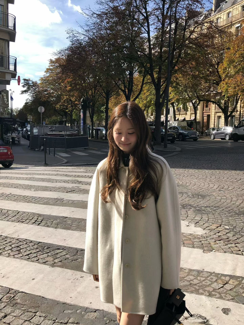 【OUNCE】French Chic Oversized Wool Raglan-sleeve Handmade Coat