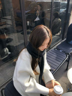 【OUNCE】French Chic Oversized Wool Raglan-sleeve Handmade Coat