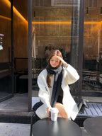 【OUNCE】French Chic Oversized Wool Raglan-sleeve Handmade Coat