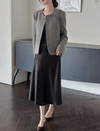 半身魚尾緞面裙