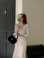 半身魚尾緞面裙