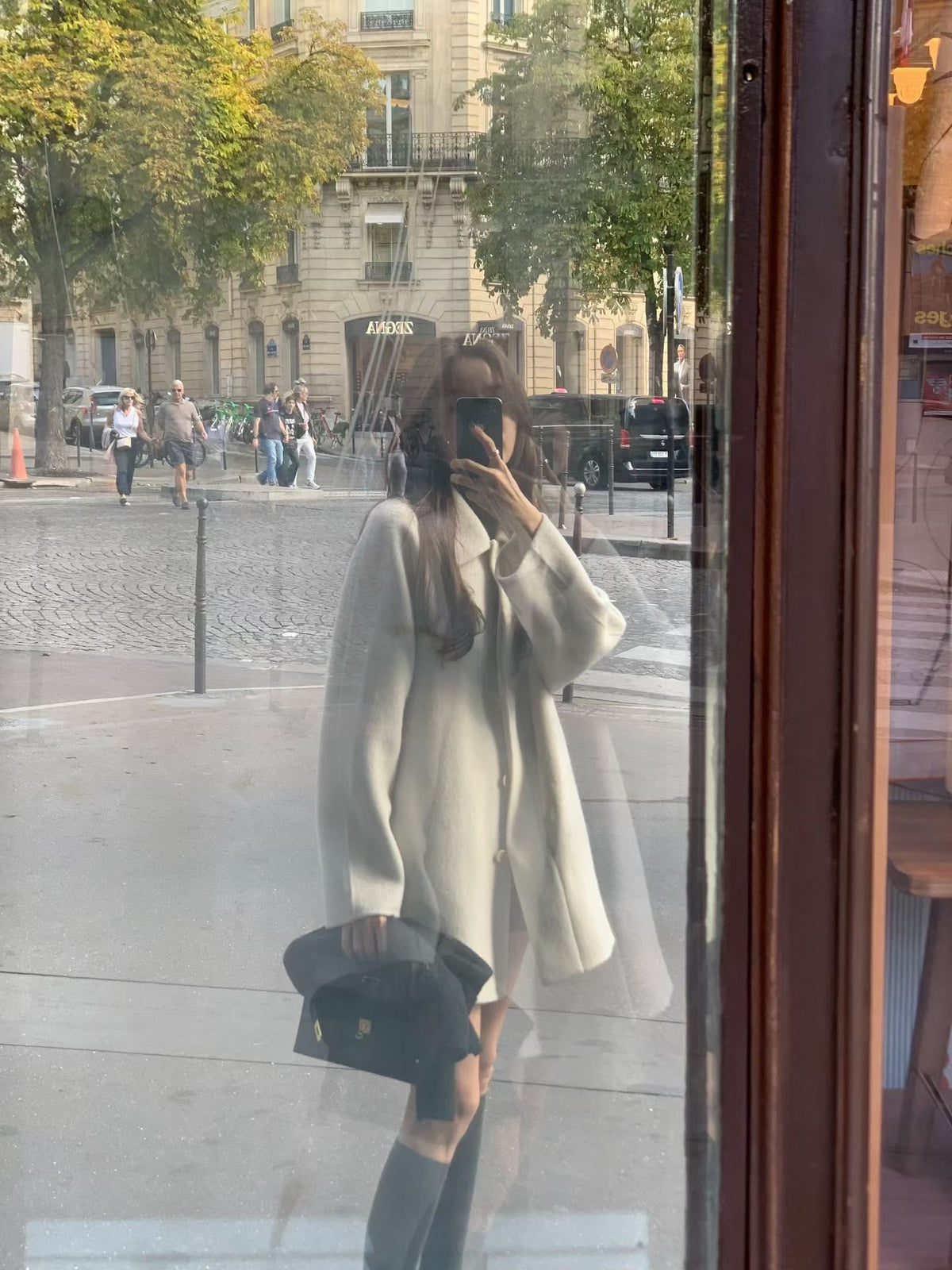 【OUNCE】French Chic Oversized Wool Raglan-sleeve Handmade Coat