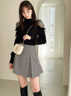 Tulle Shoulder Knit Top