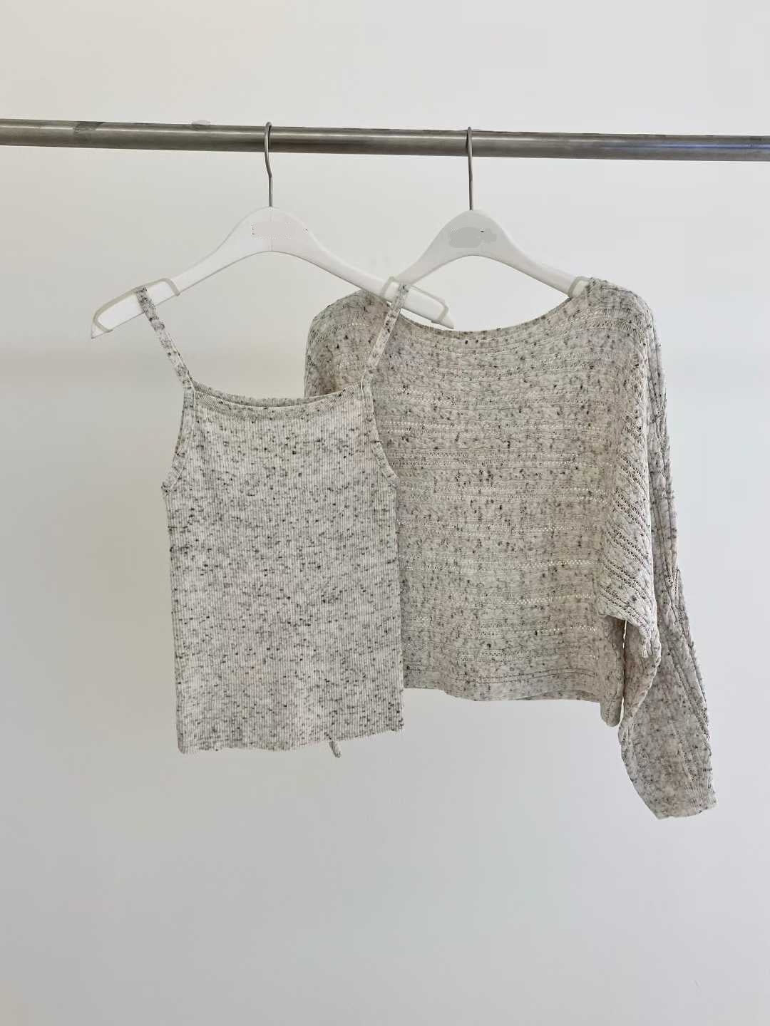 Romantic Cable Knit Thin Long-Sleeve Set