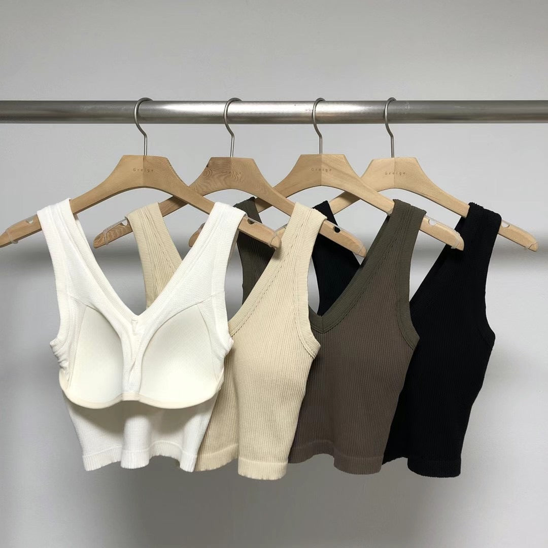 V領Bra Top (含胸墊)