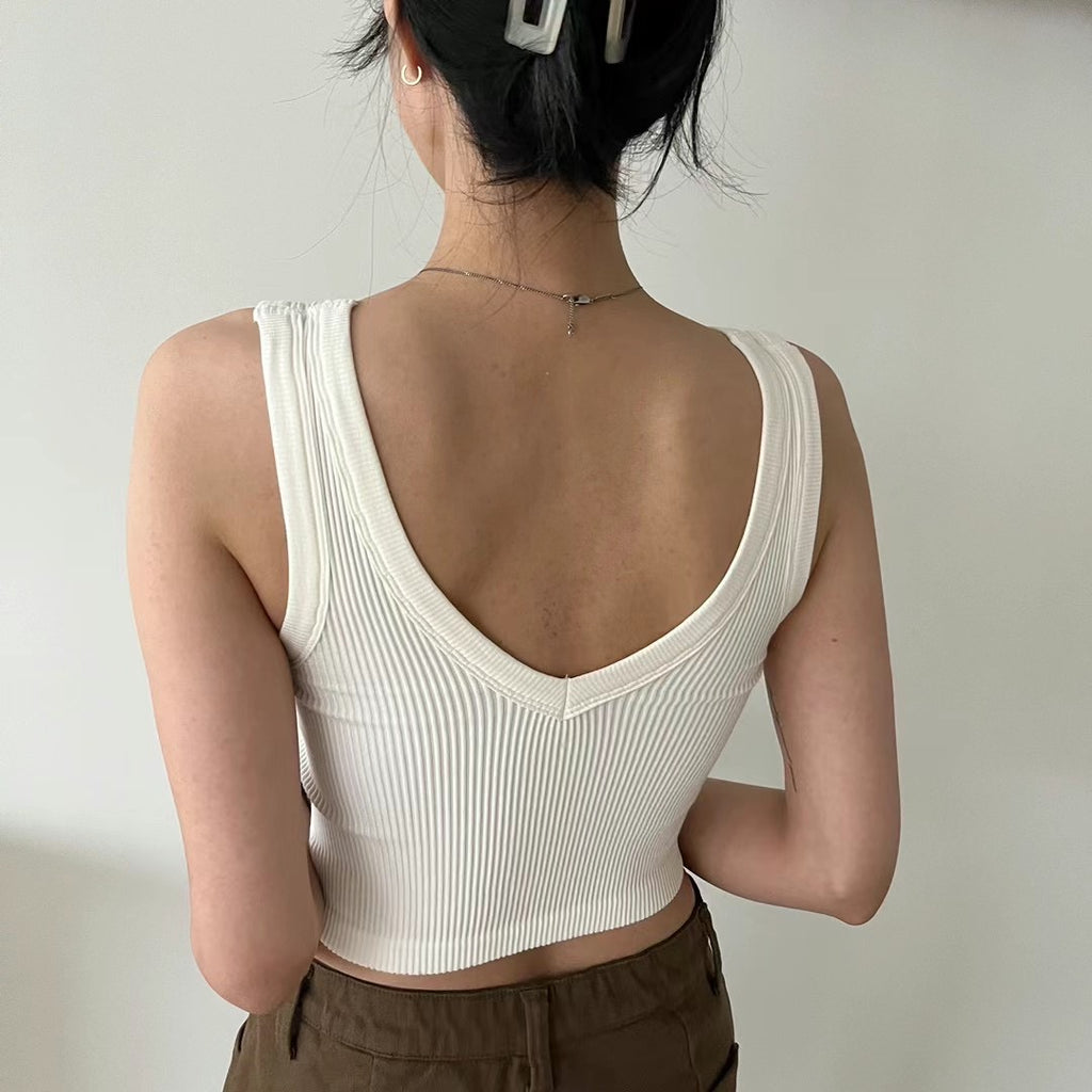 V領Bra Top (含胸墊)