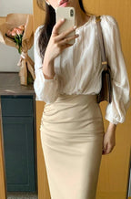 Simple lace solid color top