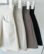 Super stretchy slim A-line shorts