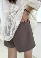 Super stretchy slim A-line shorts