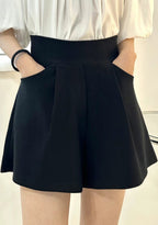 Super stretchy slim A-line shorts