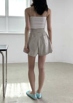 Super stretchy slim A-line shorts