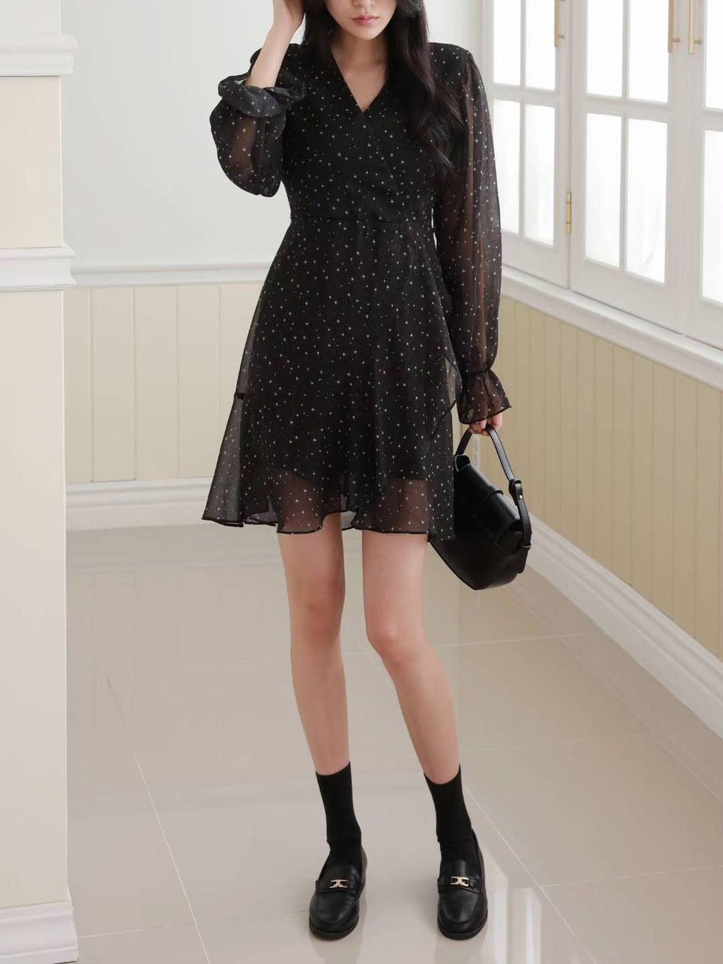Starry Chiffon Dress